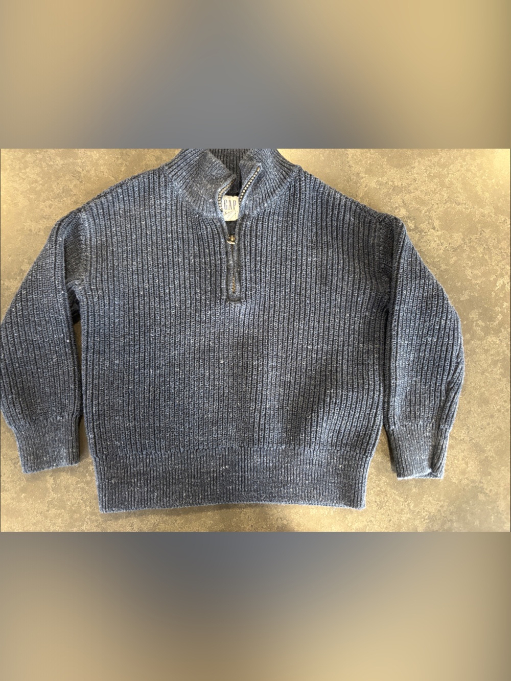 Kids Half-Zip Knit Sweater - Navy